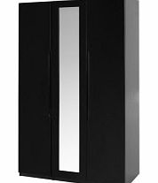 Dreams Turin 3 Door Tall Wardrobe Mirror - Black