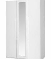 Dreams Turin 3 Door Tall Wardrobe Mirror - White