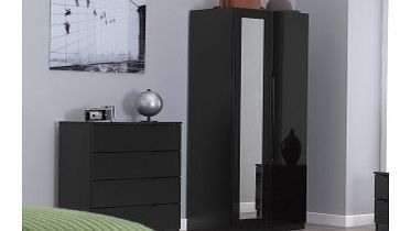 Dreams Turin Black Package - 2 door wardrobe   4 drawer