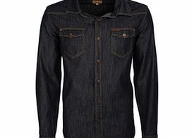 DreiMaster Dark blue cotton denim shirt
