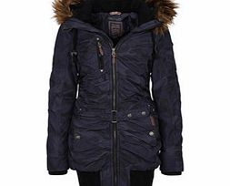 Longer length camouflage blue coat