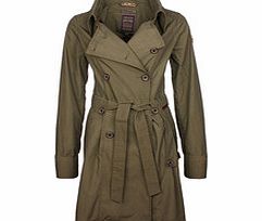 Olive pure cotton trenchcoat