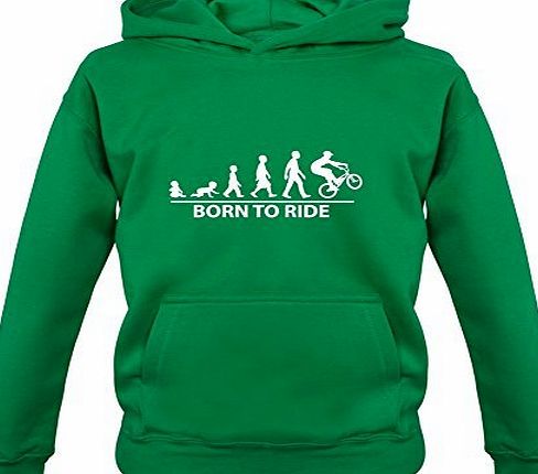 Dressdown Born to Ride - Childrens / Kids BMX Hoodie - Irish Green - XXL (12-13 Years)
