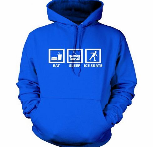 Eat Sleep Ice Skate - Unisex Hoodie / Hooded Top-Blue-Small