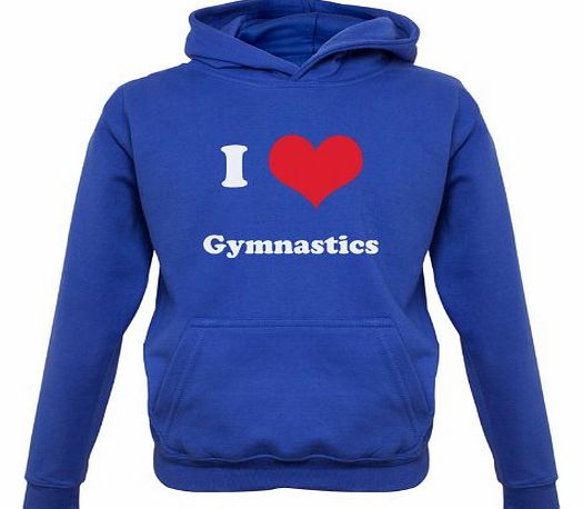 Dressdown I Love Gymnastics - Childrens / Kids Hoodie - Royal Blue - L (7-8 Years)