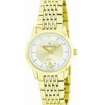 Dreyfuss and Co Ladies Sapphire Glass Gold Watch