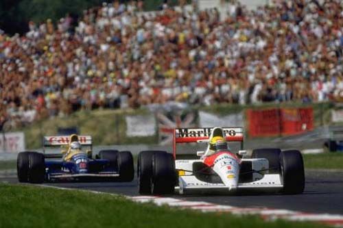 Ayrton Senna and Nigel Mansell Hungary 1991 Poster - Large (50cm x 70cm)