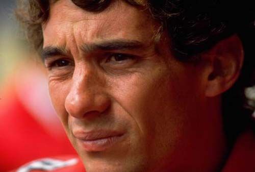 Drivers Ayrton Senna close up at testing Imola 1990 Poster - Large (50cm x 70cm)