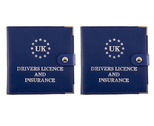 driving Licence Wallet Blue and Blue
