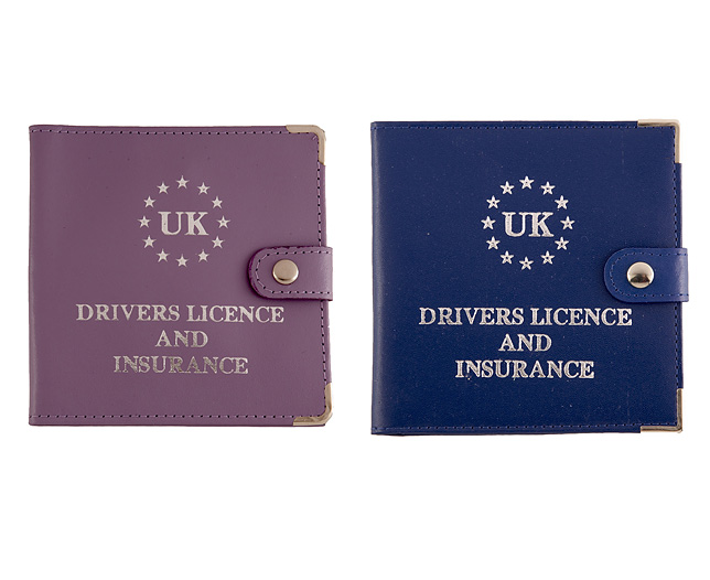 Licence Wallet Blue and Lilac