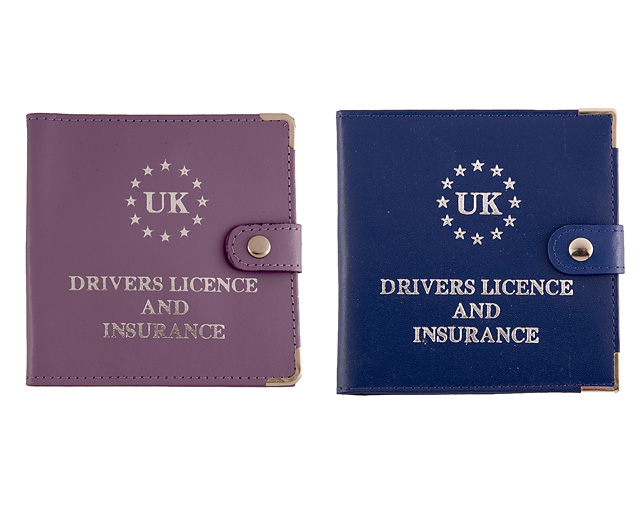 Licence Wallet Blue and Lilac