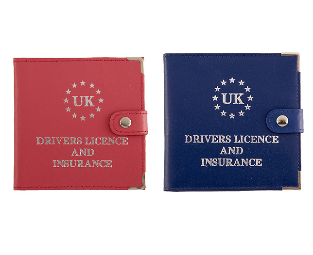 driving Licence Wallet Blue and Pink