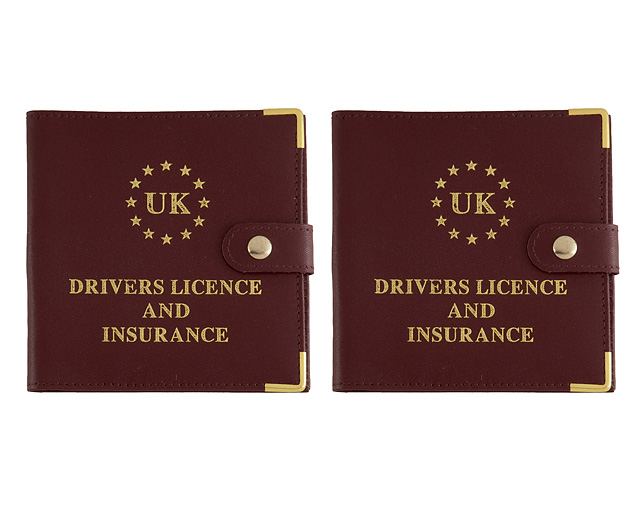 driving Licence Wallet Burgundy and Burgundy