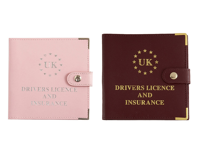 Licence Wallet Burgundy and Pale Pink