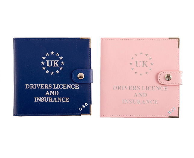 driving Licence Wallet Personalised - Pale