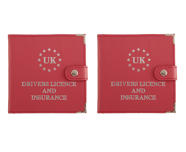 driving Licence Wallet Pink and Pink