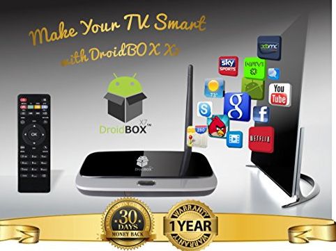 DroidBOX X7 Android TV BOX with remote - Quad Core RK3188 Android 4.4.2 MINI PC - Free Movies, TV and SPORTS, fully Loaded Gotham 13.3.2 XBMC (Kodi) AirPlay UPnP DLNA IPTV Mini Web Streaming HTPC Play