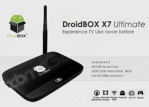 DroidBOX X7 Ultimate Android TV BOX with i8 Mini Keyboard - Quad Core Android 4.4.2 MINI PC - Free Movies, TV