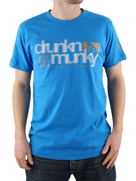 Drunknmunky Black Diagonal T-Shirt
