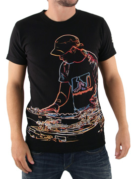 Drunknmunky Black Neon DJ T-Shirt