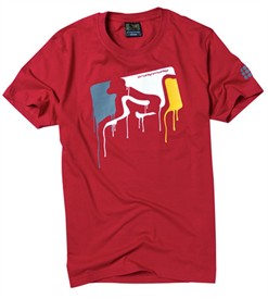 Drunknmunky Mens Drips T-Shirt Red