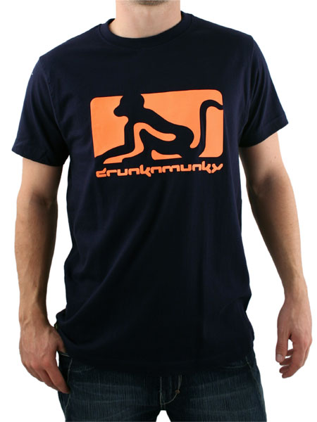 Drunknmunky Navy Fuzz Weld T-Shirt