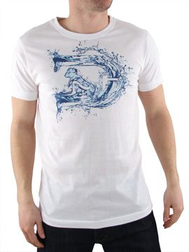 Drunknmunky White Water Big D T-Shirt
