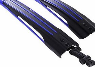 DS Styles Cycling Bicycle Road Mountain Bike BMX Touring Racing Bike Front and Rear Wheel Mudguard Fender Set (24-26 Inch) - Blue
