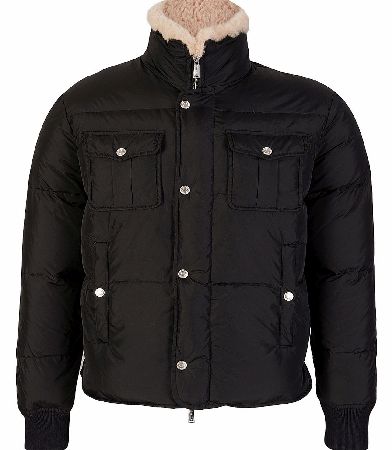 Dsquared Black Down Fur Lined Jacket