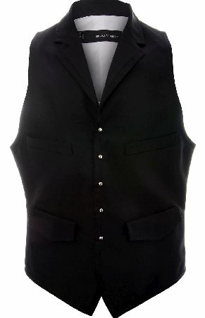 Dsquared Black Waistcoat With Studded Buttons