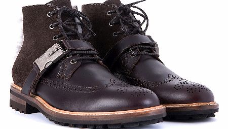 Dsquared Brown Calf Leather and Suede Buckled