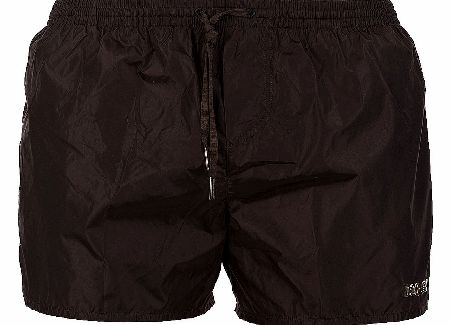 Dsquared Brown Nylon Drawstring Swim Shorts