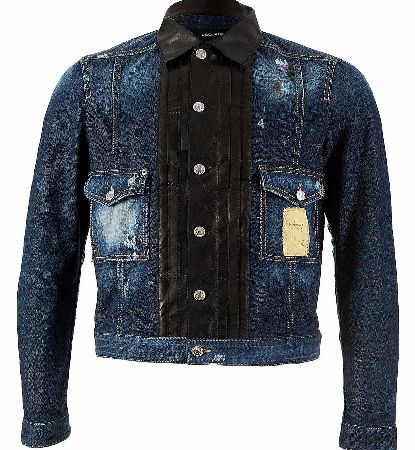 Dsquared Contrast Panel Western Denim Jacket