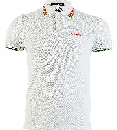 Dsquared Contrast Stripe Trim Polo White