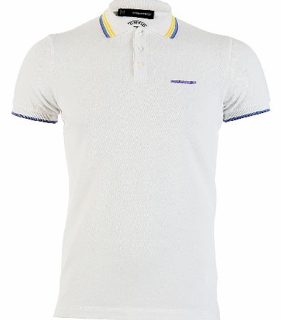Dsquared Contrast Trim Stripe Polo White