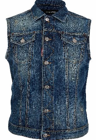 Dsquared Denim Distressed Gilet