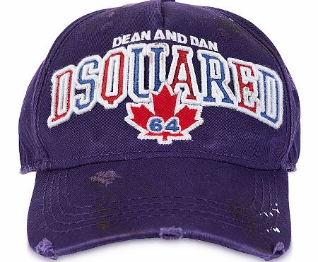 Dsquared Gaberdine Ripped Washed Cotton Baseball