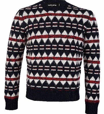 Dsquared Jacquard Angora Knitted Jumper