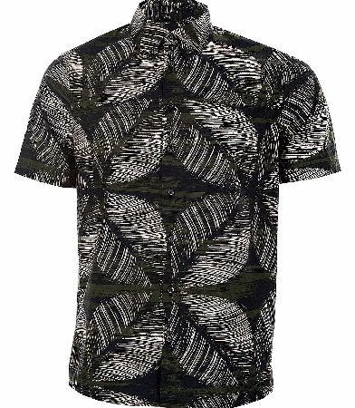 Dsquared Jungle Leaf print Cotton Poplin Shirt