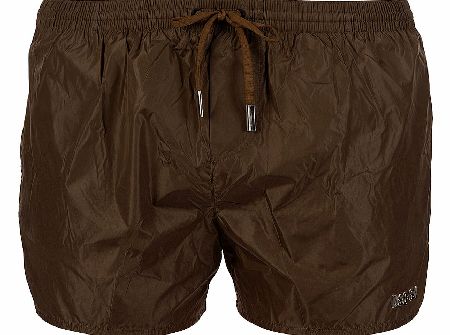 Dsquared Khaki Nylon Drawstring Swim Shorts