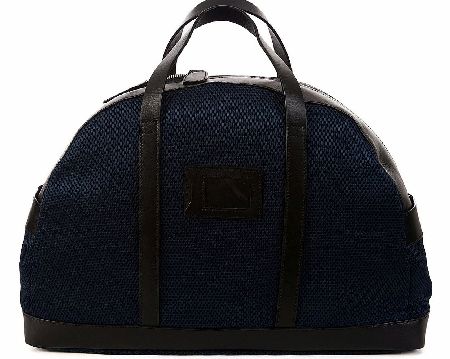 Leather  Nylon Net Duffle Bag