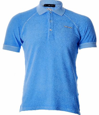 Dsquared Light Cotton Terry Logo Polo Sky Blue