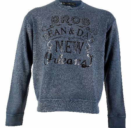 Dsquared New Orleans Sweatshirt Vintage Blue