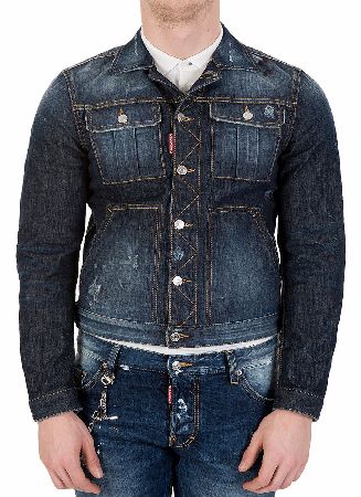 Dsquared Rip Detail Vintage Denim Jacket