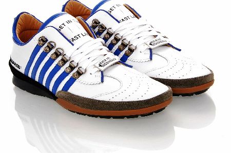 Dsquared Rubber Stripes Leather Sneakers