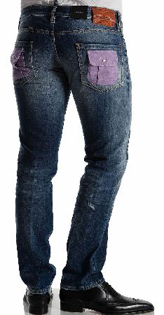 Dsquared Slim Jean Patch Wash Denim Jeans