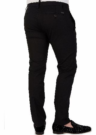 Dsquared Stretch Twill Cotton Trousers Black