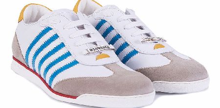 Dsquared Vitello Sport Bianco Azzurro Sneakers