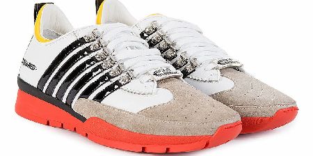 Dsquared Vitello Sport Bianco-Nero-Giallo Sneakers