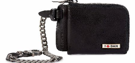 Dsquared Zip Around Leather Chain Wallet